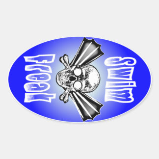 スイムフリークオーバルステッカー 楕円形シール