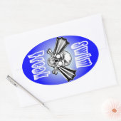 スイムフリークオーバルステッカー 楕円形シール (封筒)