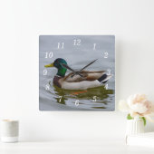 スイムマラードスイムウォールクロック スクエア壁時計 (ホーム)