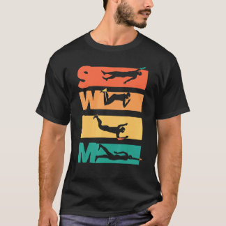 スイムライフ誇りを持ったスイミングアスリート泳ぐ人コーチワット Tシャツ