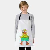 スイムリングとサングラス付きアヒル エプロン (着用した状態)