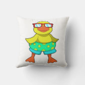 スイムリングとサングラス付きアヒル クッション (裏面)