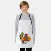 スイムリング付きアヒル エプロン (着用した状態)