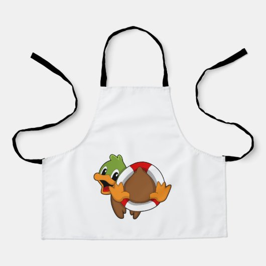 スイムリング付きアヒル エプロン (正面)