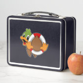 スイムリング付きアヒル メタルランチボックス (インサイチュ)