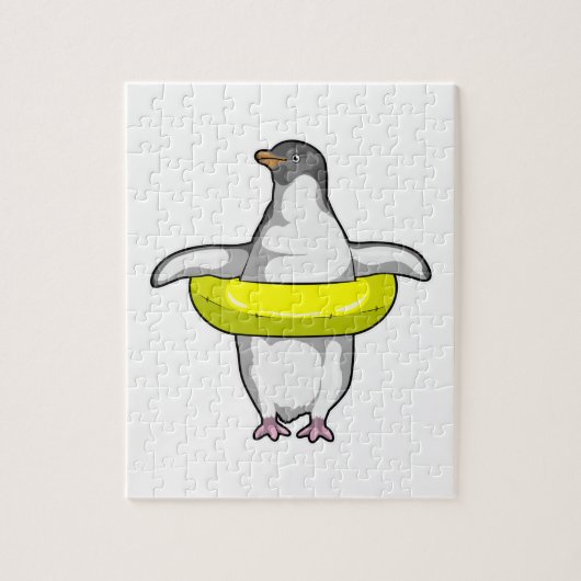 スイムリング付きペンギン ジグソーパズル (縦)
