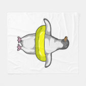 スイムリング付きペンギン フリースブランケット (正面(横))