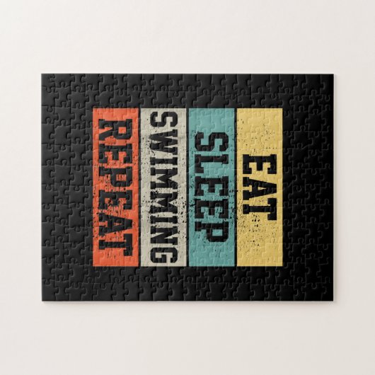 スイム泳ぐ人スイミングギフト ジグソーパズル (横)