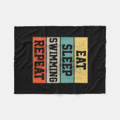 スイム泳ぐ人スイミングギフト フリースブランケット (正面(横))