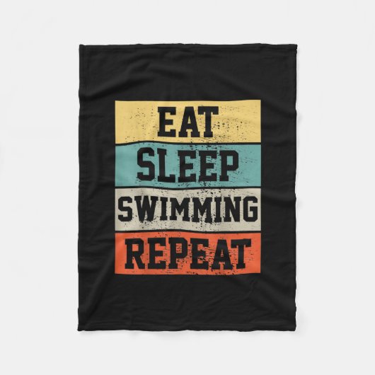 スイム泳ぐ人スイミングギフト フリースブランケット (正面)