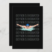 スイム泳ぐ人ラブスイミングボーイおもしろいスポーツ 招待状 (正面/裏面)