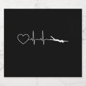 スイム – スイミングハートビート リキュールボトルラベル (シングルラベル)