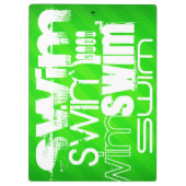 スイム；ネオングリーンストライプ クリップボード (裏面)
