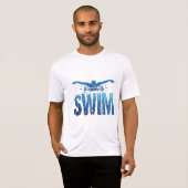 スイム – ヴィンテージ泳ぐ人 Tシャツ (正面フル)