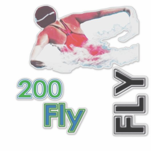 スイム – 200フライ シール (正面)
