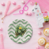 スイリの水色のシストライプのームス ペーパープレート (パーティー)