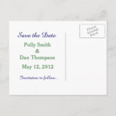 スイリの花絵画が日付を保存結婚する 案内ポストカード (裏面)