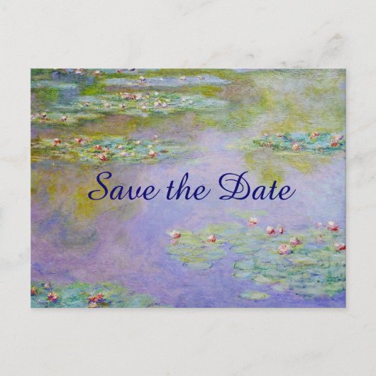 スイリの花絵画が日付を保存結婚する 案内ポストカード (正面)