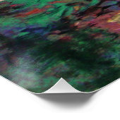 スイリーグリーンポンドクロードモネダークフローラ ポスター (コーナー)