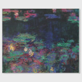 スイリーグリーンポンドクロードモネダークフローラ ラッピングペーパー (フラット)