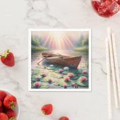 スイリ素朴の古いボート スタンダードカクテルナプキン (インサイチュ)