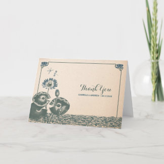 スイレンおよびトンボ サンキューカード