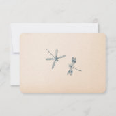 スイレンおよびトンボRSVPの招待状 出欠カード (裏面)