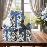 スイレンとサンザシの花の模様 ラッピングペーパーシート<br><div class="desc">美しいスイレンとサンザシの花の模様</div>