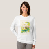 スイレンに佇むカワウソ Tシャツ (正面フル)