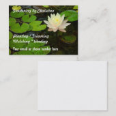 スイレンのはすの花の池の名刺 名刺 (正面/裏面)