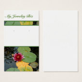 スイレンのイヤリングカード (正面&裏面)