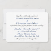 スイレンのファインアートの結婚式 招待状 (裏面)