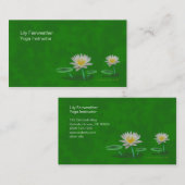 スイレンのヨガの先生の名刺のテンプレート 名刺 (正面/裏面)