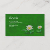 スイレンのヨガの先生の名刺のテンプレート 名刺 (裏面)