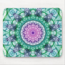 スイレンの万華鏡のように千変万化するパターン マウスパッド