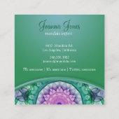 スイレンの曼荼羅 スクエア名刺 (裏面)