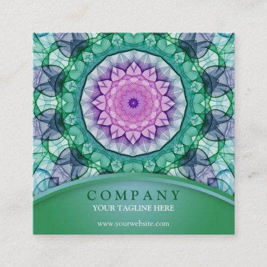 スイレンの曼荼羅 スクエア名刺 (正面)