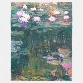 スイレンの池のMonetのファインアート フリースブランケット