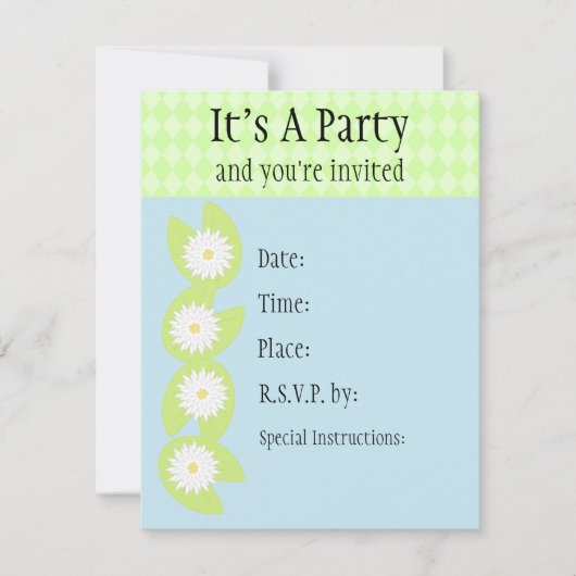 スイレンの浮いている葉の招待状 招待状 (正面)