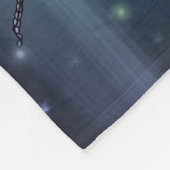 スイレンの浮いている葉の池のカエル フリースブランケット (角)