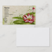 スイレンの浮いている葉の花柄 名刺 (正面/裏面)