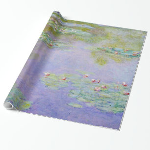 スイレンの花の絵画 ラッピングペーパー