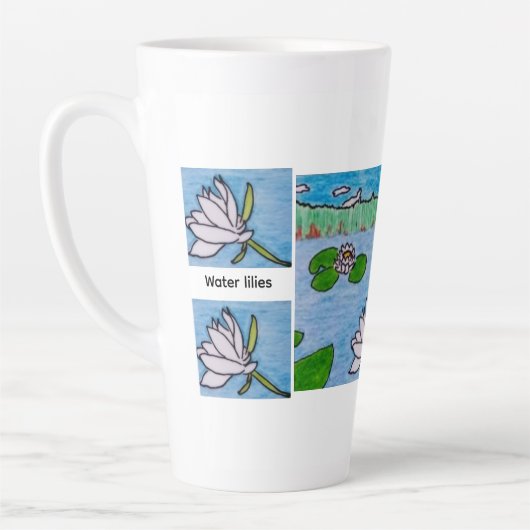 スイレンの花 カフェラテマグ (左)