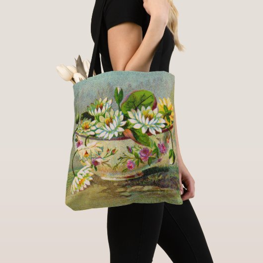 スイレンの花 トートバッグ (クローズアップ)
