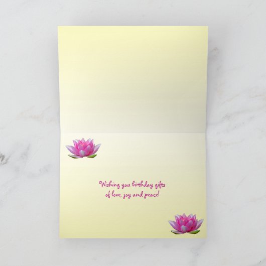 スイレンの誕生日 カード (内部)