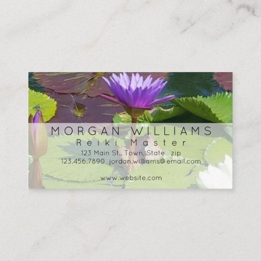 スイレンの霊気のマッサージの名刺 名刺 (裏面)