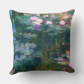 スイレンの1917年のクロード・モネのファインアート クッション (裏面)