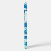 スイレン模様、ターコイズ、青と白 Case-Mate iPhoneケース (裏面 / 左)