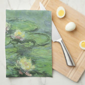 スイレン池の印象主義 キッチンタオル (四つ折り)