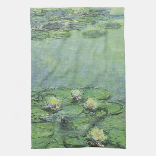 スイレン池の印象主義 キッチンタオル (縦)